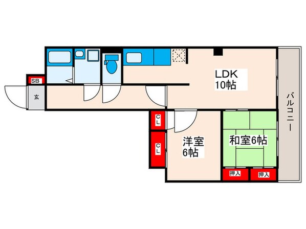 イーストコート町屋の物件間取画像